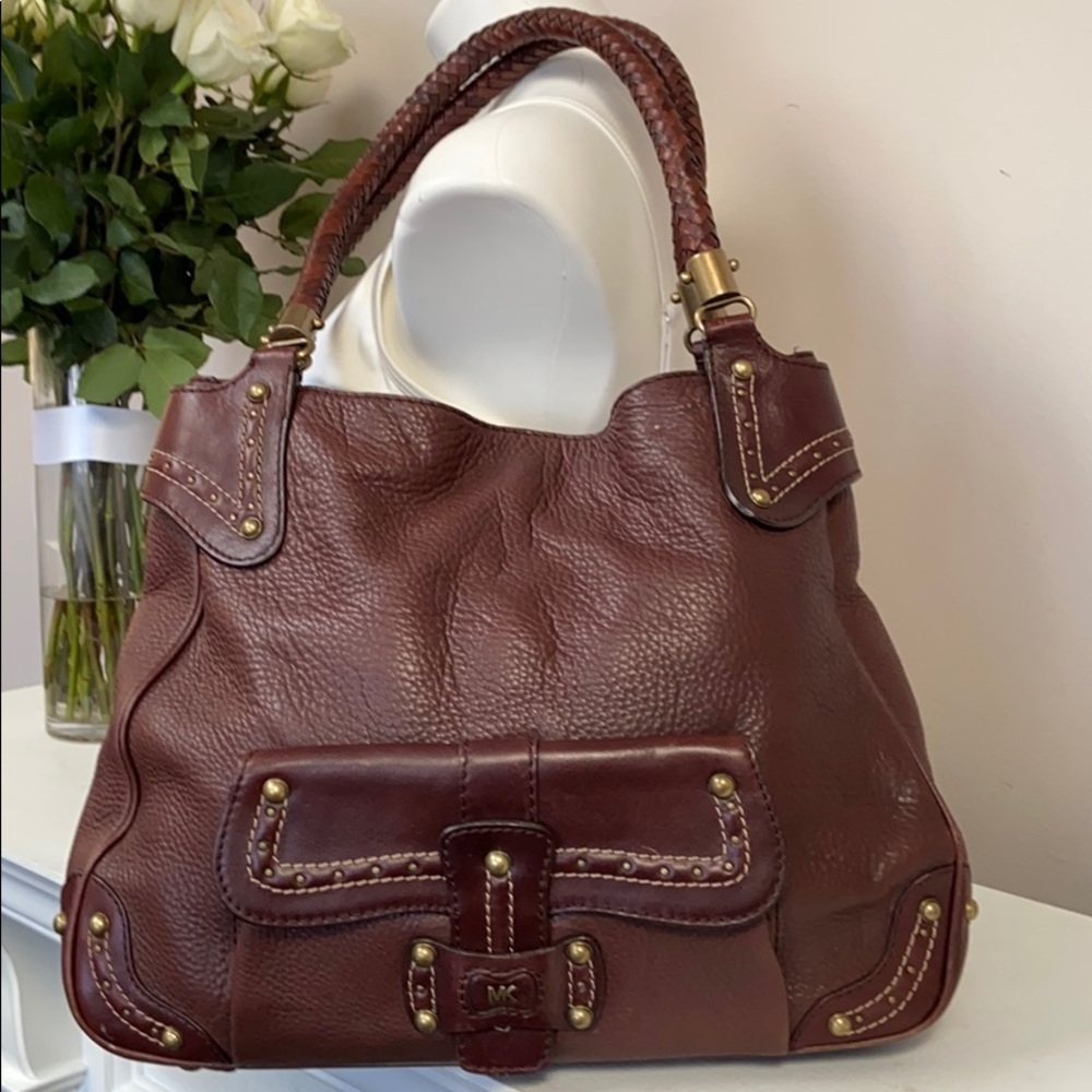 Michael Kors Brown Leather Shoulder Bag - Picture 2 of 13